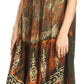 Sakkas Talia Ethnic Print Short Sleeve Long Dress/Cover Up