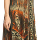Sakkas Talia Ethnic Print Short Sleeve Long Dress/Cover Up