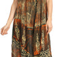 Sakkas Talia Ethnic Print Short Sleeve Long Dress/Cover Up