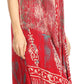 Sakkas Talia Ethnic Print Short Sleeve Long Dress/Cover Up