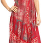 Sakkas Talia Ethnic Print Short Sleeve Long Dress/Cover Up