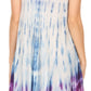 Sakkas Jimena Women's Tie Dye Sleeveless Caftan Dress Sundress Flare Floral Print