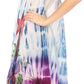 Sakkas Jimena Women's Tie Dye Sleeveless Caftan Dress Sundress Flare Floral Print