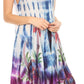 Sakkas Jimena Women's Tie Dye Sleeveless Caftan Dress Sundress Flare Floral Print