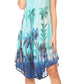 Sakkas Jimena Women's Tie Dye Sleeveless Caftan Dress Sundress Flare Floral Print