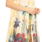 Sakkas Jimena Women's Tie Dye Sleeveless Caftan Dress Sundress Flare Floral Print