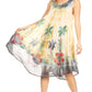 Sakkas Jimena Women's Tie Dye Sleeveless Caftan Dress Sundress Flare Floral Print
