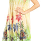 Sakkas Jimena Women's Tie Dye Sleeveless Caftan Dress Sundress Flare Floral Print