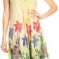 Sakkas Jimena Women's Tie Dye Sleeveless Caftan Dress Sundress Flare Floral Print