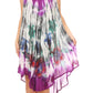 Sakkas Jimena Women's Tie Dye Sleeveless Caftan Dress Sundress Flare Floral Print