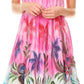 Sakkas Jimena Women's Tie Dye Sleeveless Caftan Dress Sundress Flare Floral Print