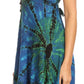 Sakkas Zoe Women's Summer Bohemian Spaghetti Strap Short Dress Tie Dye Embroidered