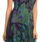 Sakkas Zoe Women's Summer Bohemian Spaghetti Strap Short Dress Tie Dye Embroidered