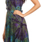 Sakkas Zoe Women's Summer Bohemian Spaghetti Strap Short Dress Tie Dye Embroidered