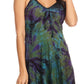 Sakkas Zoe Women's Summer Bohemian Spaghetti Strap Short Dress Tie Dye Embroidered