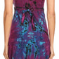Sakkas Zoe Women's Summer Bohemian Spaghetti Strap Short Dress Tie Dye Embroidered
