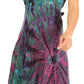 Sakkas Zoe Women's Summer Bohemian Spaghetti Strap Short Dress Tie Dye Embroidered