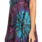 Sakkas Zoe Women's Summer Bohemian Spaghetti Strap Short Dress Tie Dye Embroidered