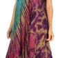 Sakkas Sofi Women's Short Sleeve Embroidered Tie Dye Caftan Tank Dress / Cover Up