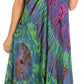 Sakkas Sofi Women's Short Sleeve Embroidered Tie Dye Caftan Tank Dress / Cover Up