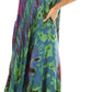 Sakkas Sofi Women's Short Sleeve Embroidered Tie Dye Caftan Tank Dress / Cover Up