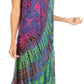 Sakkas Sofi Women's Short Sleeve Embroidered Tie Dye Caftan Tank Dress / Cover Up