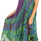 Sakkas Sofi Women's Short Sleeve Embroidered Tie Dye Caftan Tank Dress / Cover Up