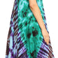 Sakkas Sofi Women's Short Sleeve Embroidered Tie Dye Caftan Tank Dress / Cover Up