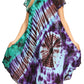 Sakkas Sofi Women's Short Sleeve Embroidered Tie Dye Caftan Tank Dress / Cover Up