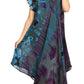 Sakkas Sofi Women's Short Sleeve Embroidered Tie Dye Caftan Tank Dress / Cover Up