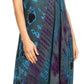 Sakkas Sofi Women's Short Sleeve Embroidered Tie Dye Caftan Tank Dress / Cover Up