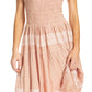 Sakkas Alba Women's Off The Shoulder Smock Ruffle Midi Dress Tie Dye & Embroidery