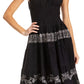 Sakkas Alba Women's Off The Shoulder Smock Ruffle Midi Dress Tie Dye & Embroidery