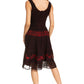 Sakkas Alba Women's Off The Shoulder Smock Ruffle Midi Dress Tie Dye & Embroidery