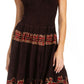 Sakkas Alba Women's Off The Shoulder Smock Ruffle Midi Dress Tie Dye & Embroidery