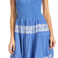 Sakkas Alba Women's Off The Shoulder Smock Ruffle Midi Dress Tie Dye & Embroidery