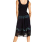 Sakkas Alba Women's Off The Shoulder Smock Ruffle Midi Dress Tie Dye & Embroidery
