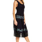 Sakkas Alba Women's Off The Shoulder Smock Ruffle Midi Dress Tie Dye & Embroidery