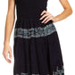 Sakkas Alba Women's Off The Shoulder Smock Ruffle Midi Dress Tie Dye & Embroidery