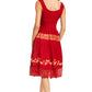 Sakkas Alba Women's Off The Shoulder Smock Ruffle Midi Dress Tie Dye & Embroidery