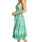 Sakkas Alba Women's Off The Shoulder Smock Ruffle Midi Dress Tie Dye & Embroidery