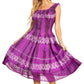 Sakkas Alba Women's Off The Shoulder Smock Ruffle Midi Dress Tie Dye & Embroidery