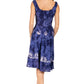 Sakkas Alba Women's Off The Shoulder Smock Ruffle Midi Dress Tie Dye & Embroidery