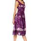 Sakkas Alba Women's Off The Shoulder Smock Ruffle Midi Dress Tie Dye & Embroidery