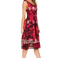 Sakkas Alba Women's Off The Shoulder Smock Ruffle Midi Dress Tie Dye & Embroidery