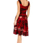 Sakkas Alba Women's Off The Shoulder Smock Ruffle Midi Dress Tie Dye & Embroidery
