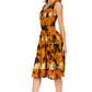 Sakkas Alba Women's Off The Shoulder Smock Ruffle Midi Dress Tie Dye & Embroidery