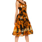 Sakkas Alba Women's Off The Shoulder Smock Ruffle Midi Dress Tie Dye & Embroidery