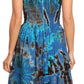 Sakkas Alba Women's Off The Shoulder Smock Ruffle Midi Dress Tie Dye & Embroidery