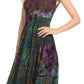 Sakkas Alba Women's Off The Shoulder Smock Ruffle Midi Dress Tie Dye & Embroidery